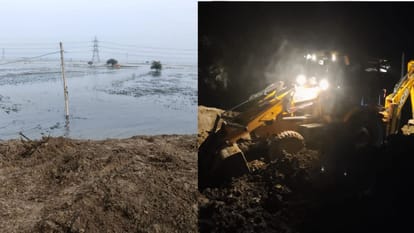 सिंचाई बांध का स्लुइस गेट धंसा