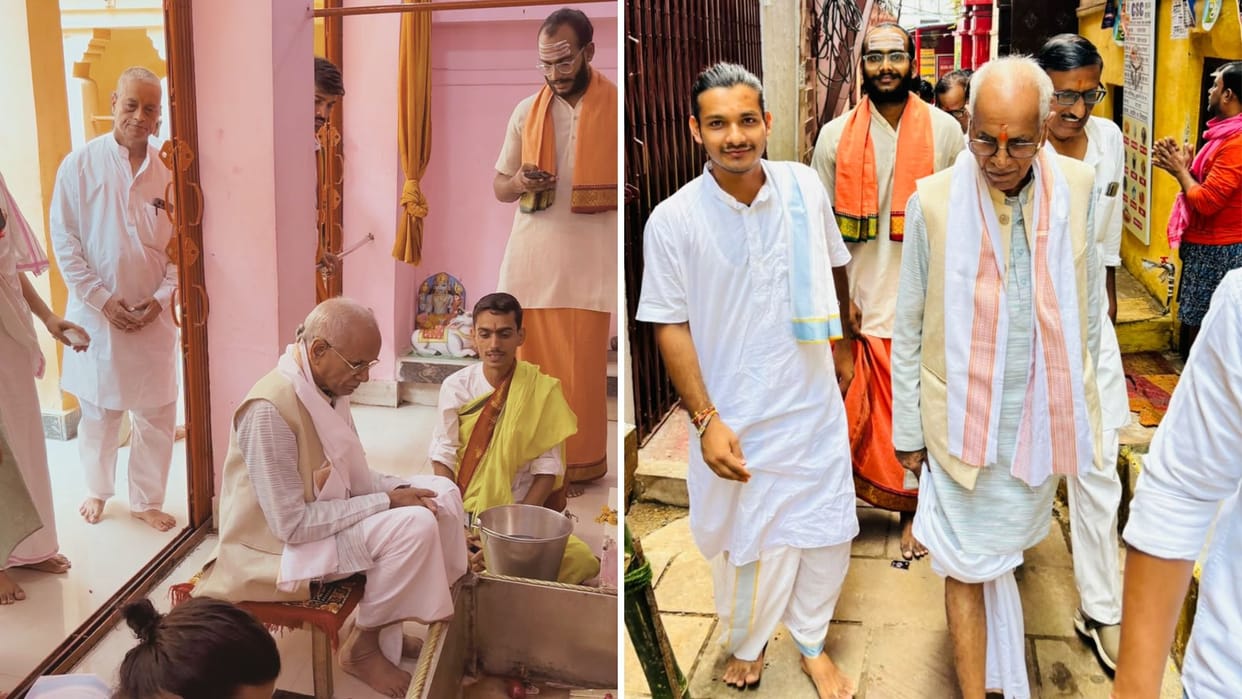 Champat Rai arrives in Kashi Offers prayers temples remarks Anand-Kanan amidst chanting Vedic mantras