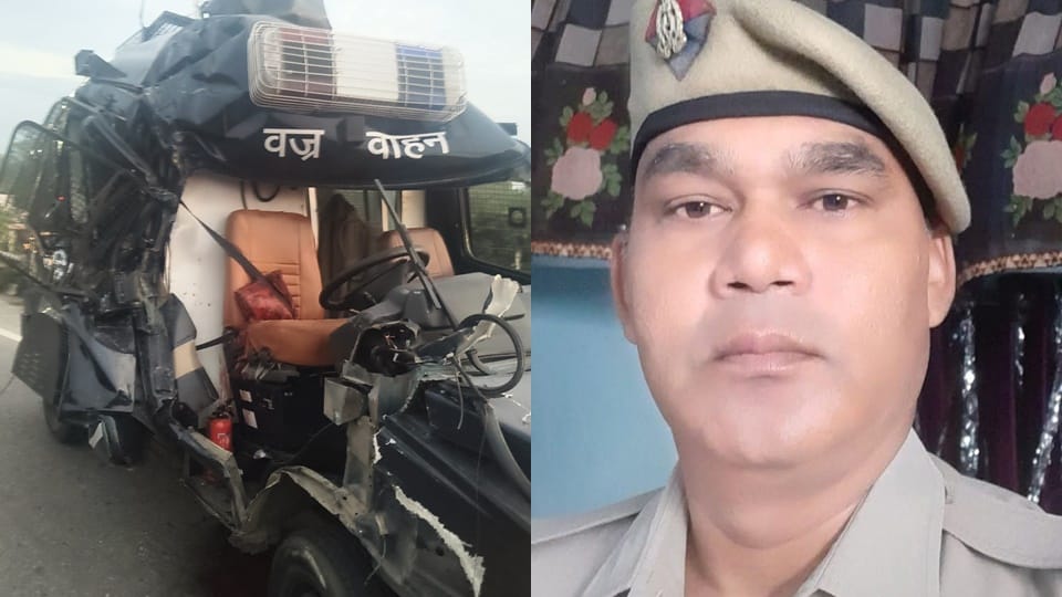 Rampur: UP Police constable driving Vajra vehicle dies; female constable critically injured