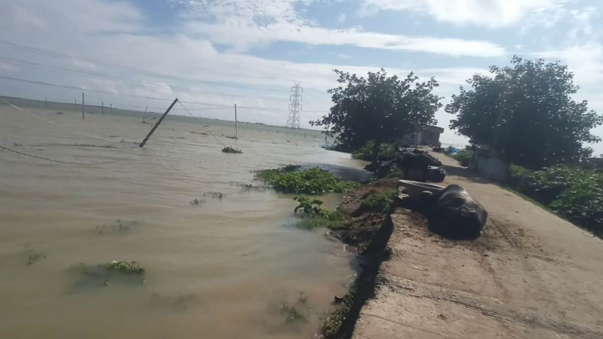 गंगा के बैकवाटर में भरा लबालब पानी