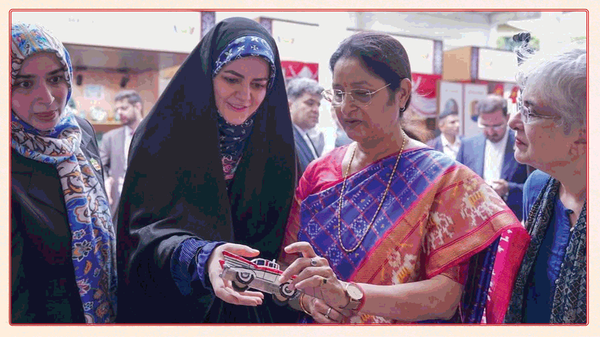 BRICS 2026: Iranian President's daughter Zahra explores India, shops in the market, and visits a museum.