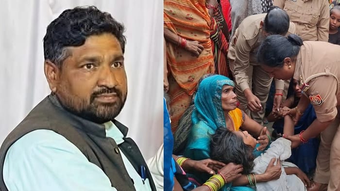 Vinod Murder Case in Gonda Body placed on the road to stage a blockade Collectorate besieged
