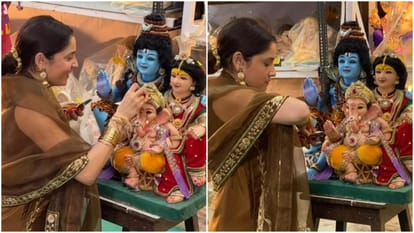 Ankita Lokhande celebrated ganesh chaturthi and bring bappa