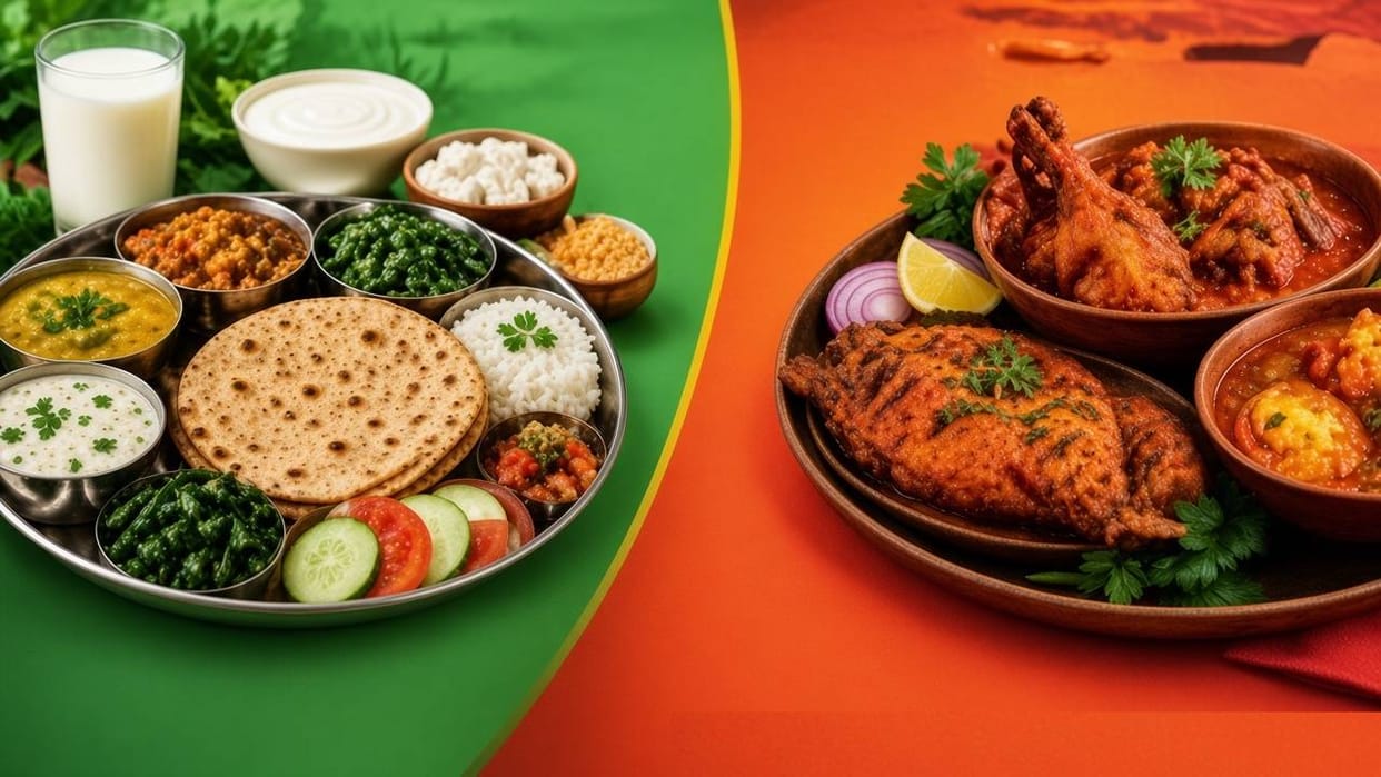Uttar Pradesh: The western region leads in vegetarianism, while the eastern region leads in non-vegetarianism.