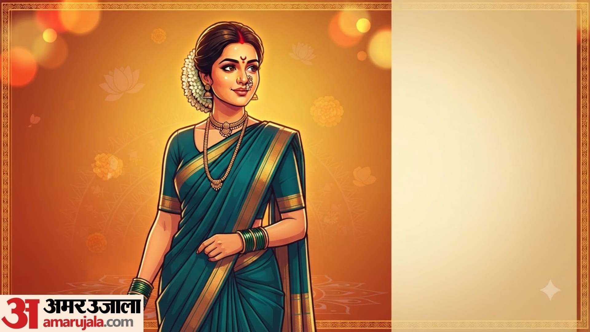 ganesh chaturthi 2026  how to wear 9 yards saree maharashtrian style simple nauvari saree draping step by step