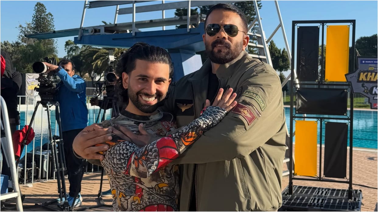Orry Shares Bts Photoshoot glimpse with Rohit Shetty from Khatron Ke Khiladi Season 15 set