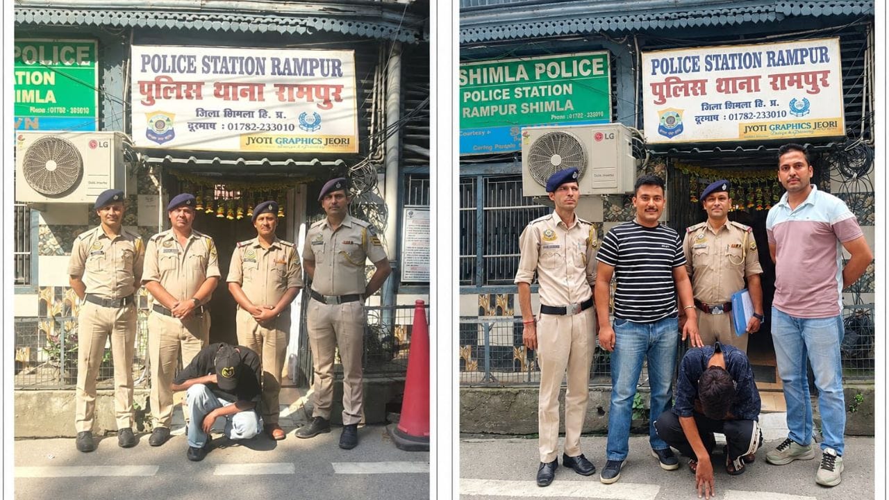 पुलिस की गिरफ्त में आरोपी।
