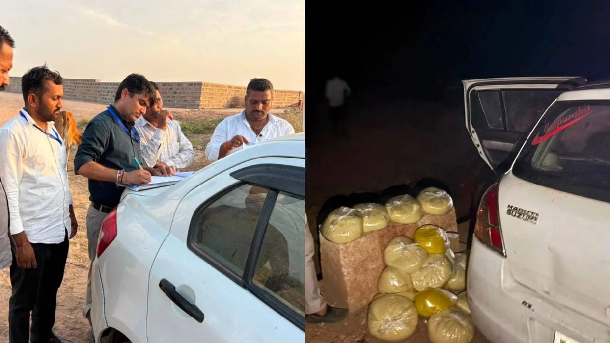 600 kg of mawa was seized before reaching the Ramdevra fair; two vehicles were stopped inspected