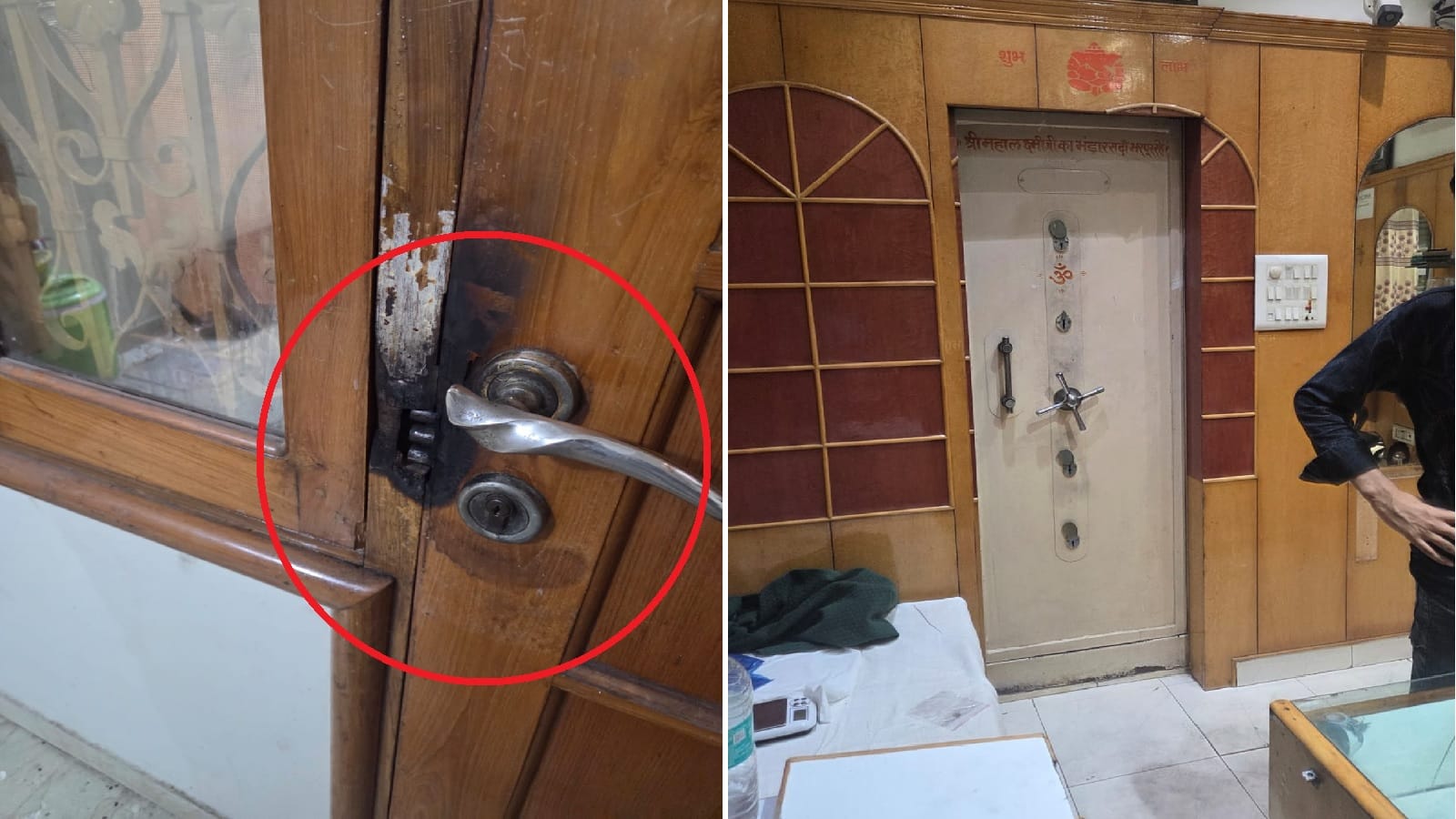 10 kg of gold jewelry and 15 lakh in cash stolen from a jewelry showroom