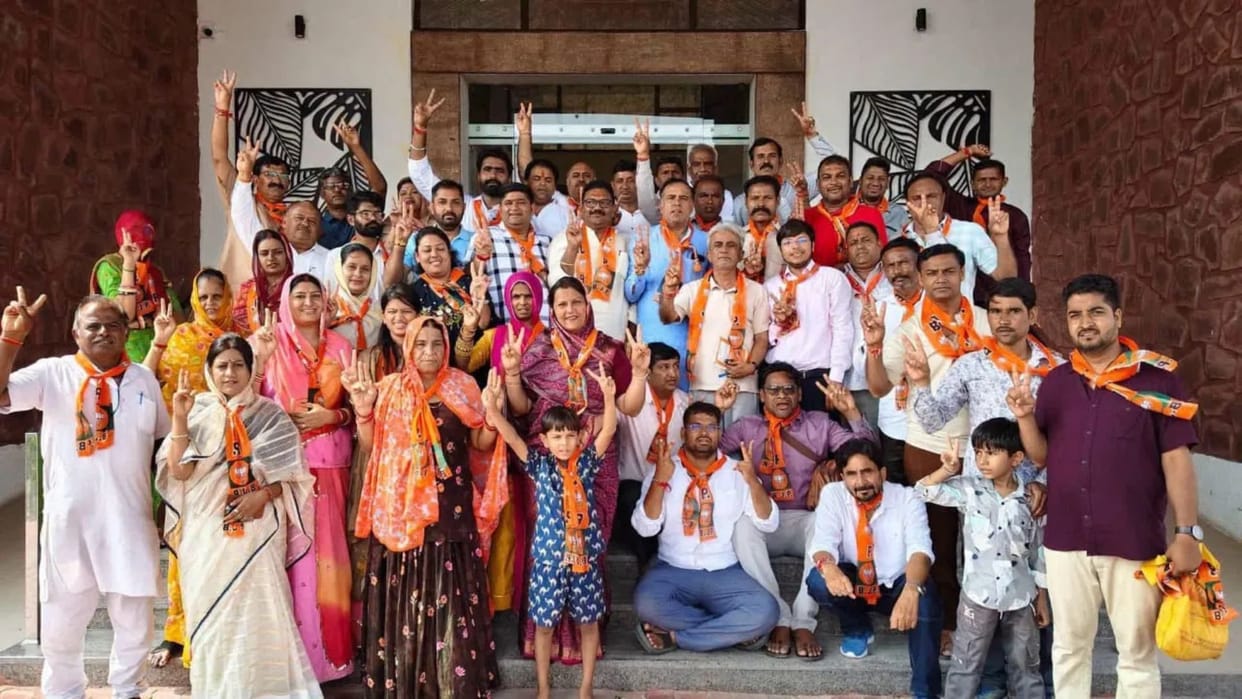 BJP dominates all seven civic bodies in Balotra district, winning 105 out of 185 wards