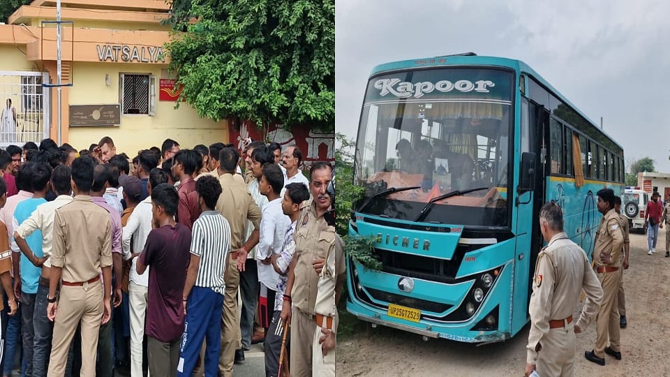 Speeding bus runs over scooter rider villagers create ruckus following death