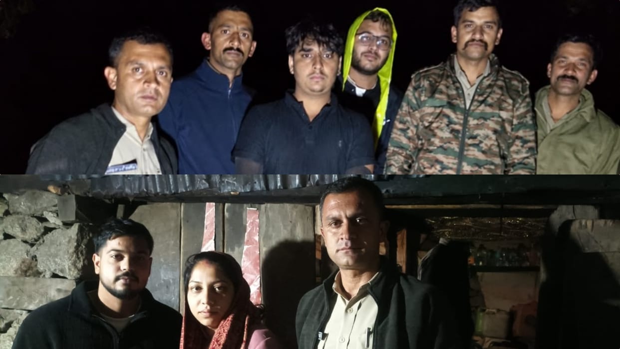 four pilgrims rescued after losing way in churdhar shimla police night operation