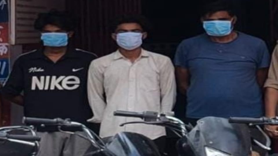 Saharanpur: Three arrested for stealing bikes to fund drug addiction; sold bikes worth ₹1 lakh for ₹6,000.