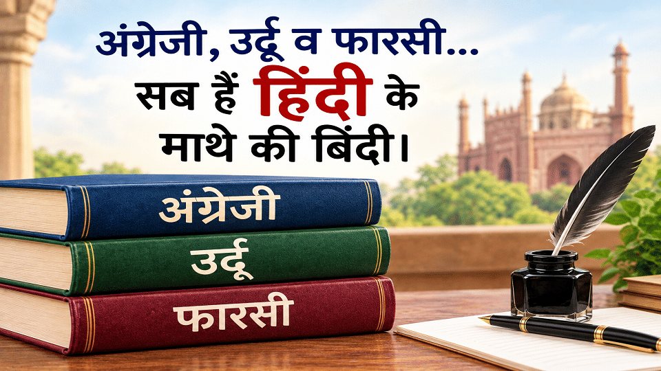 English, Urdu, Persian and Hindi relations