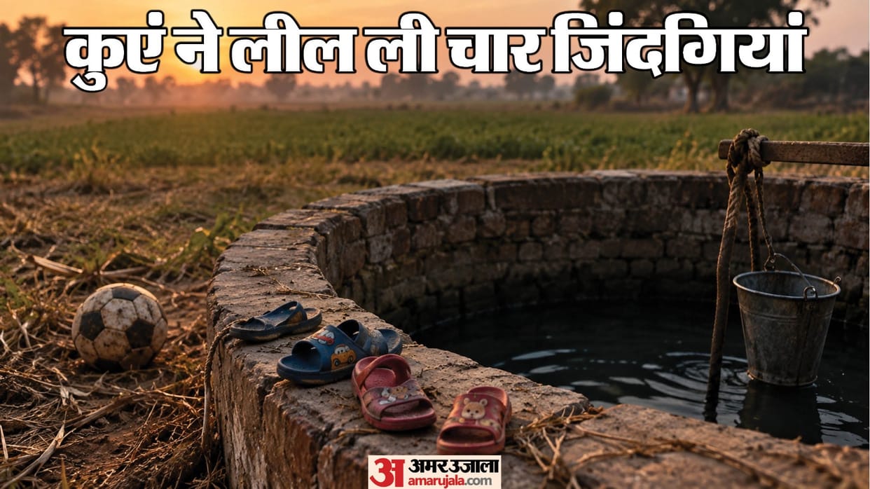 Four innocent children reached the farm while playing, all four brothers died after drowning in a well.