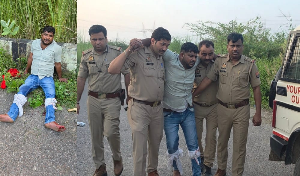 पुलिस मुठभेड़ में घायल आरोपी
