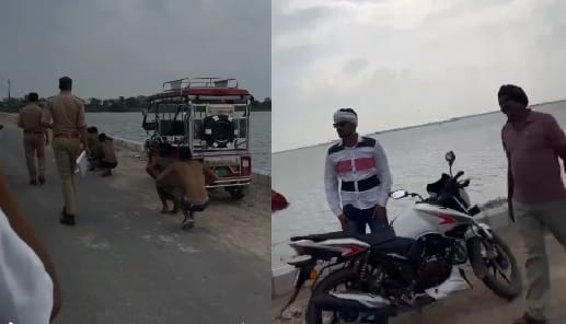 Hamirpur Youths were making Reels at the Kamhariya embankment police taught them an on the spot lesson