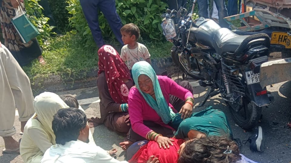 Accident in Panchkula Truck hits bike near dumping ground rider dies on spot