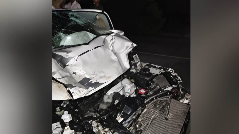 accident in Raipur Rani Two cars collide three dead