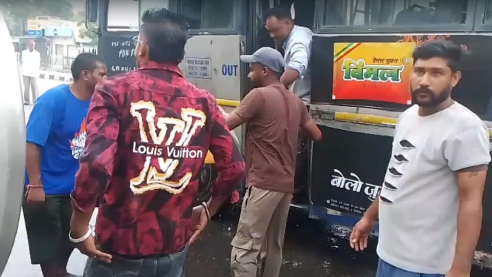Fire breaks out in Punjab Roadways bus in Jalandhar Bhogpur bus stand