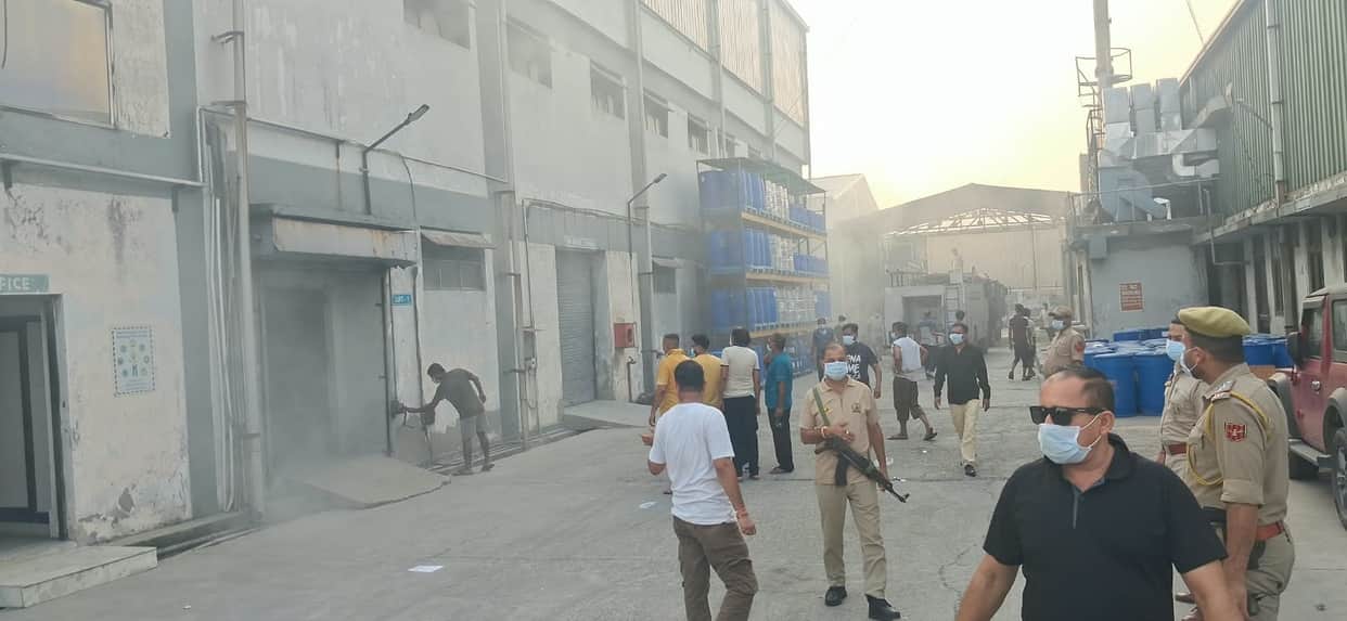 Fire at pesticide factory in Samba