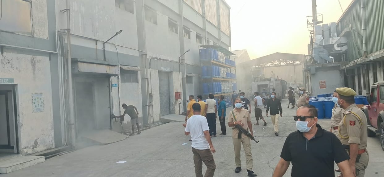 Fire at pesticide factory in Samba