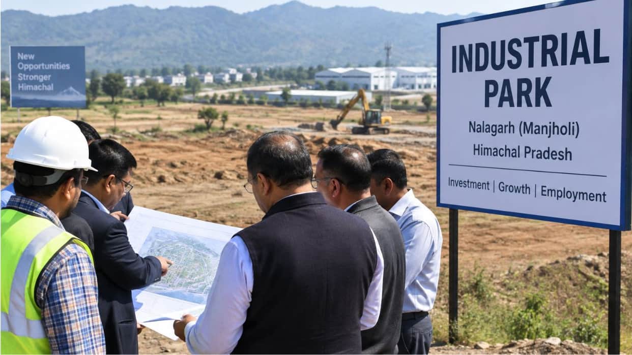 manjholi industrial park land inspection central team himachal