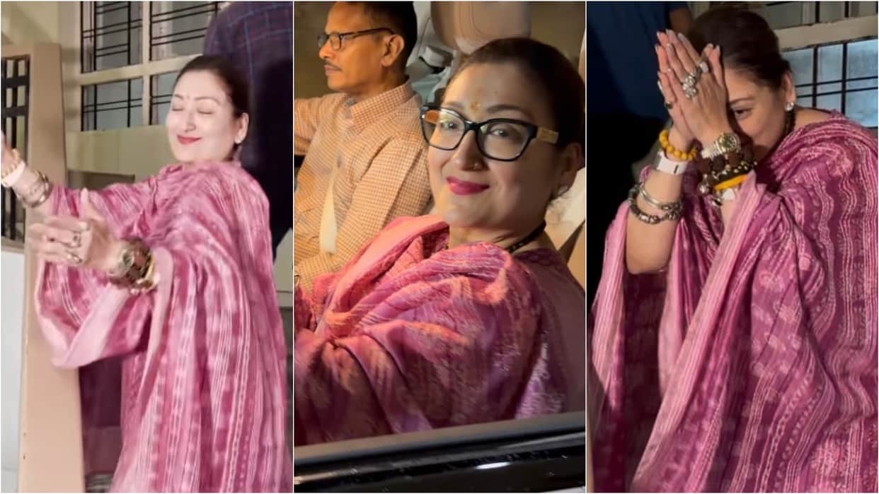 Sunita Ahuja dances while welcoming Ganpati alone at home Fans Asking about Govinda amid cheating allegations