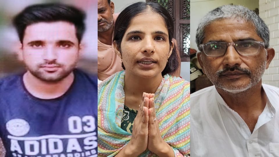 नितिन की फाइल फोटो। बहन अनामिका और पिता सतीश नागर।