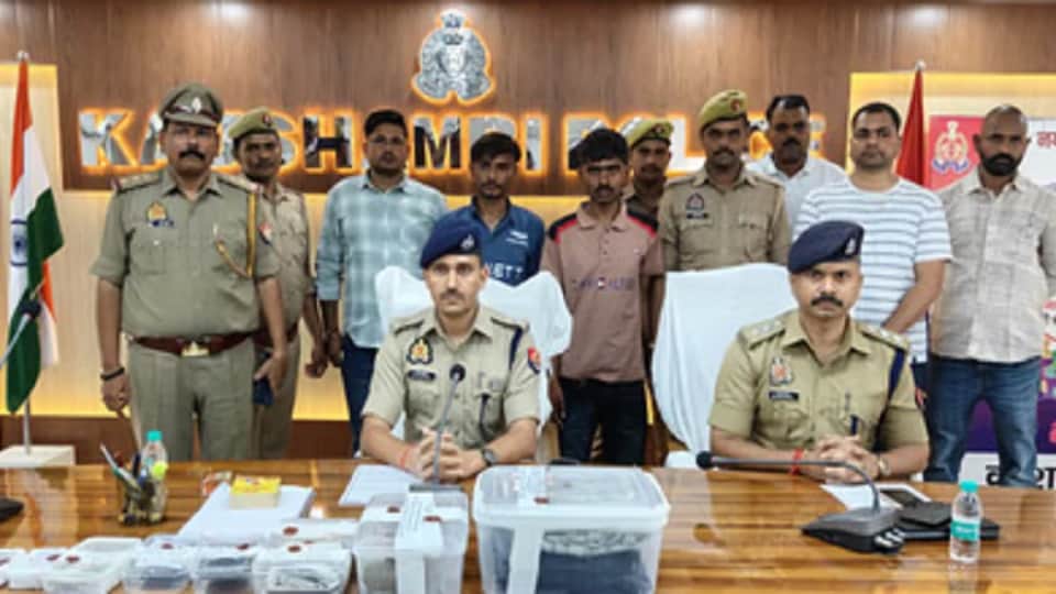 पुलिस की गिरफ्त में आरोपी