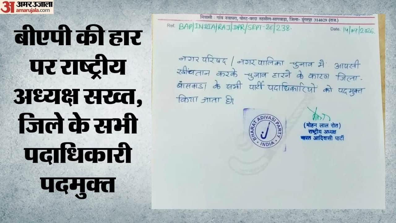 पार्टी के राष्ट्रीय अध्यक्ष का आदेश