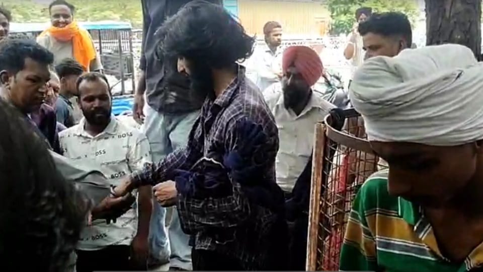 Amritsar Three robbers snatched mobile from shop owner tried to flee locals caught thrashed them