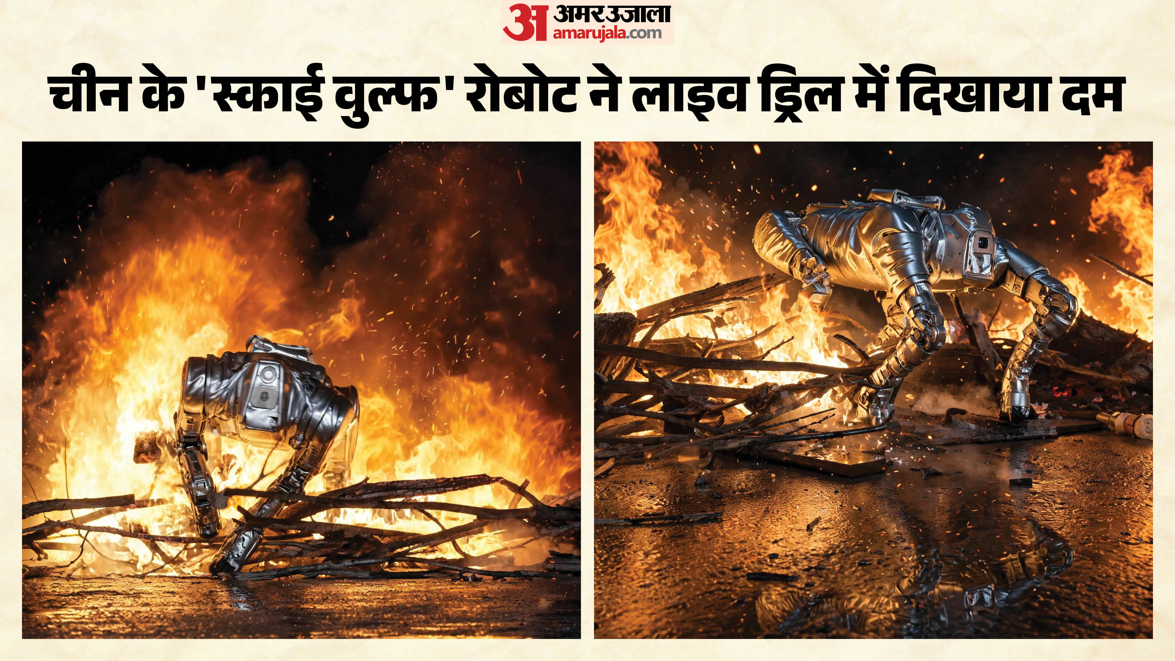 China’s Firefighting Robot Wolf Work 500°C, Entering High-Risk Fire Zones