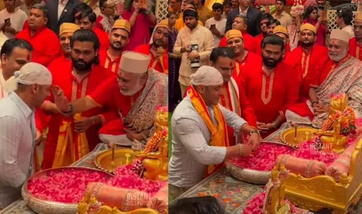 सलमान खान: माथे पर तिलक... गले में पहना अंगवस्त्रम, गणेशोत्सव में भाईजान का अंदाज देख मुरीद हुए यूजर्स