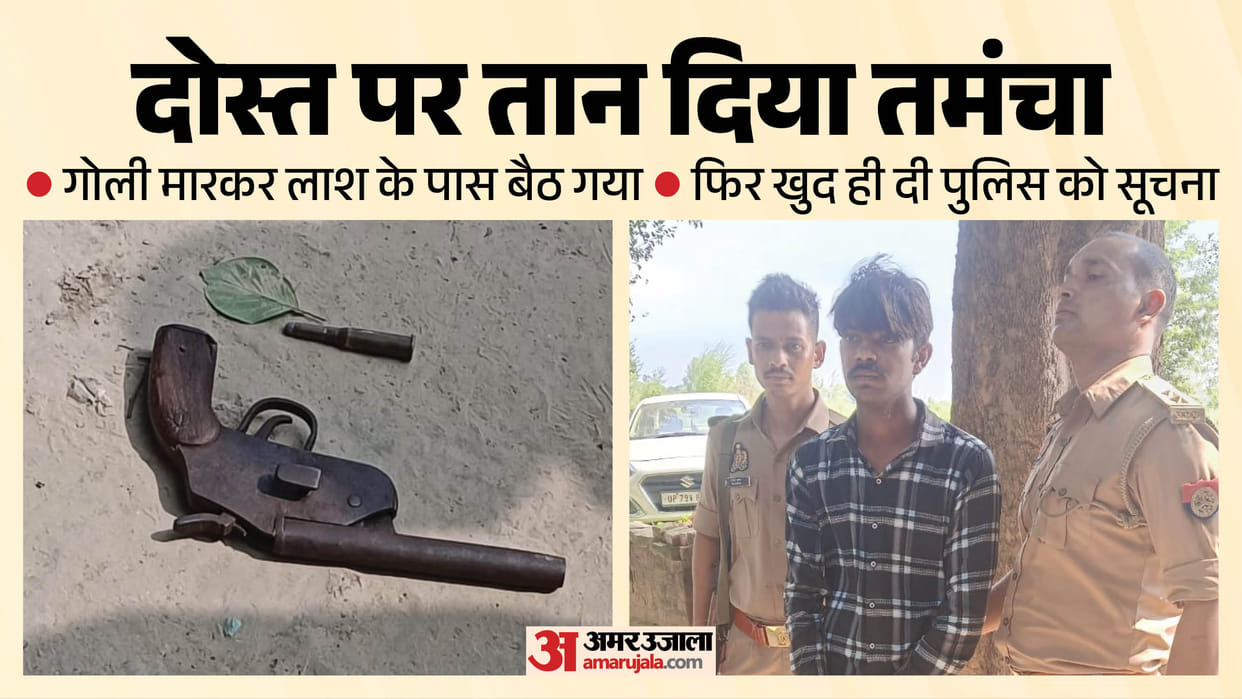 Friend shot dead know reason accused calls police himself after killing in Mathura UP