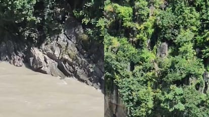 नदी में बहा व्यक्ति