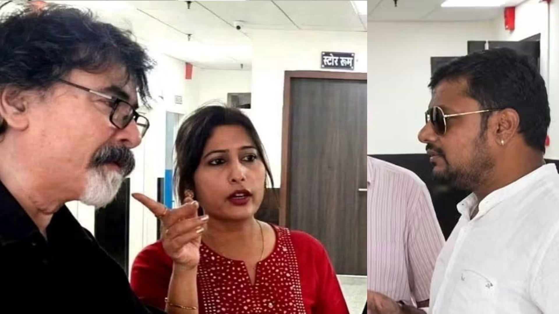डॉक्टर एसके आजाद के साथ सिंपी कुमारी और पीड़ित पत्रकार।