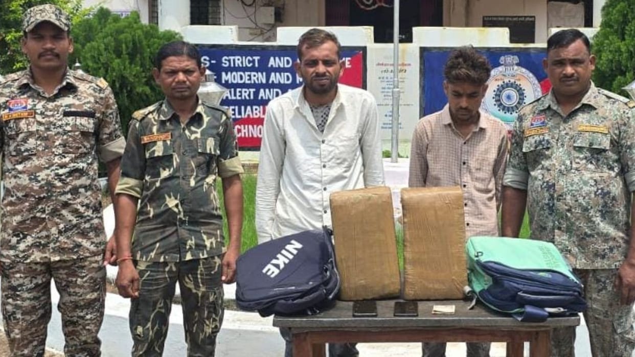 Interstate Cannabis Smuggling Foiled two Madhya Pradesh Youths Arrested with 11.33 kg Ganja in Chhattisgarh