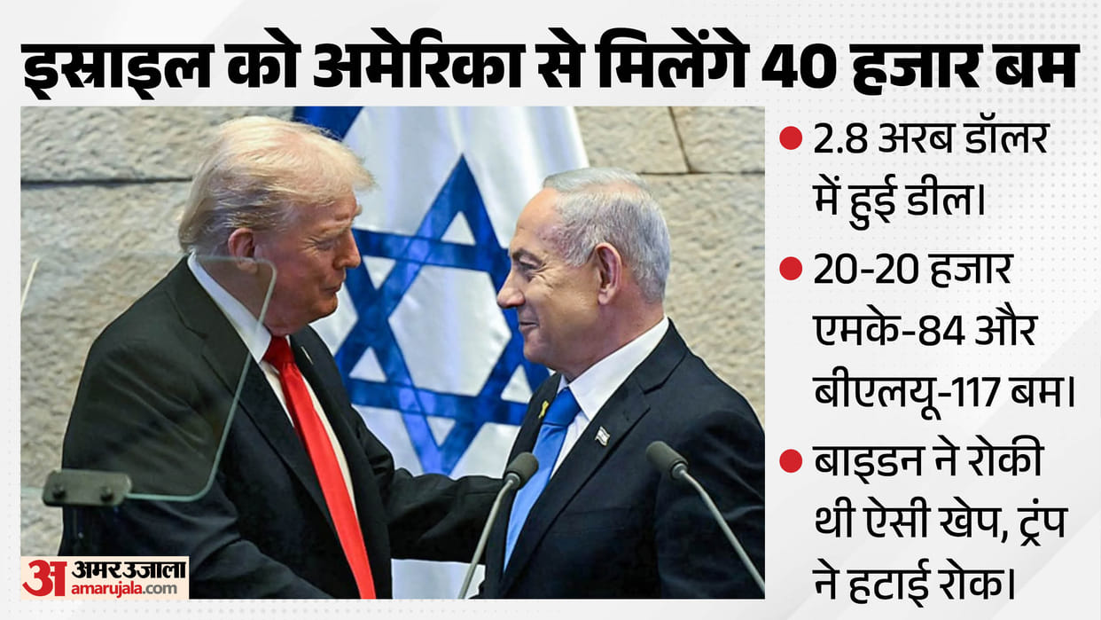 US to supply Forty thousand bombs Israel President Donald Trump announces 2.8 billion deal Biden imposed ban