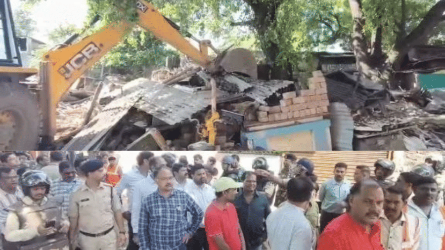 indore-annapurna-temple-area-encroachment-removal-drive-news