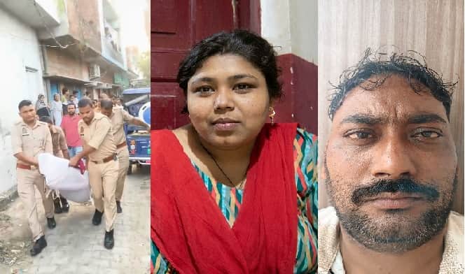 Hardoi Husband turns monster over suspicion of wifes character slits her throat with knife accused in custody