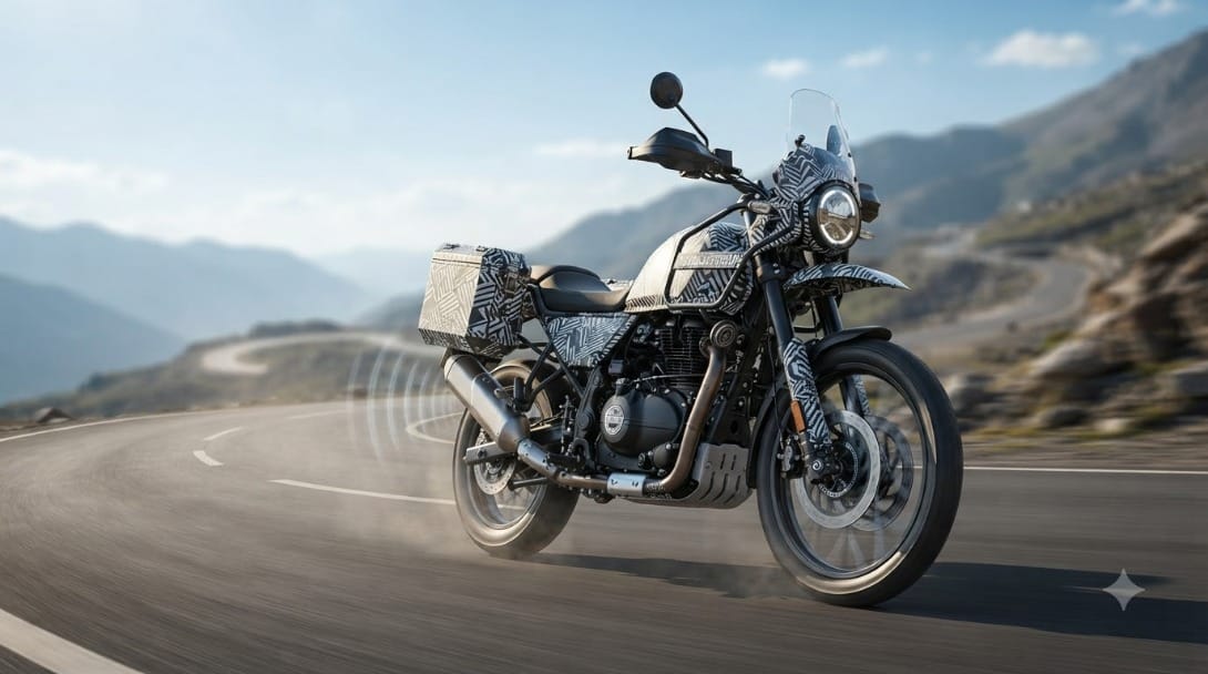 Royal Enfield Himalayan 750 Exhaust Sound Heard Testing Road Ahead EICMA 2026 Debut