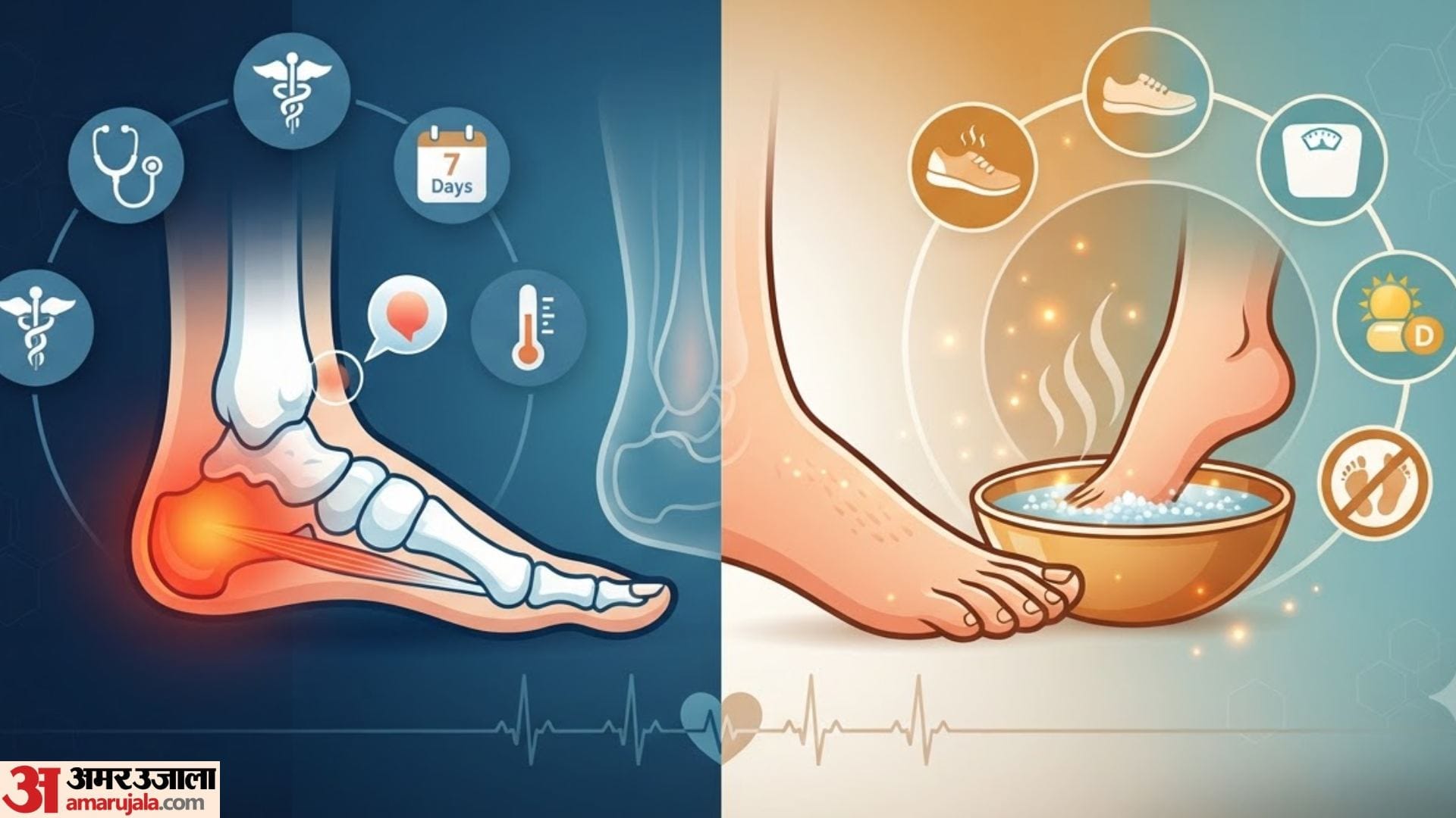 causes of foot pain in hindi pair ke talve mein dard kyon hota hai