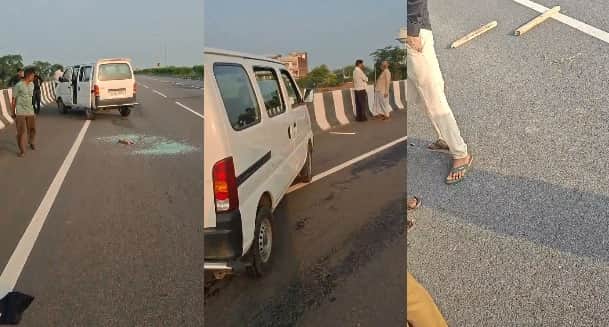 Kanpur Robbers in an XUV surrounded a goat trader and looted 4.31 lakh at gunpoint