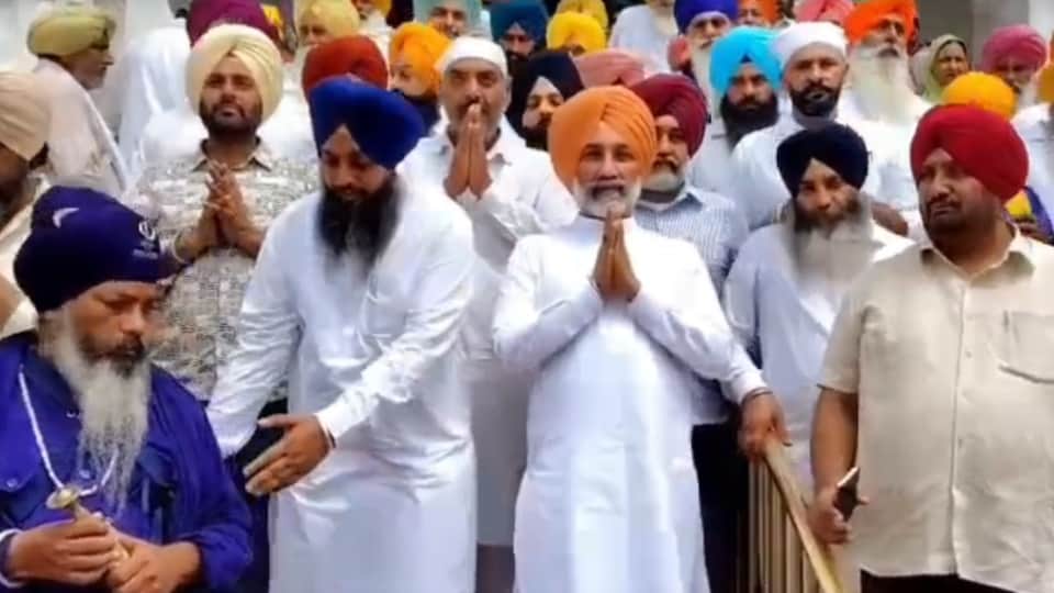 Ardas for PM Narendra Modi at Sri Harmandir Sahib MP Satnam Singh Sandhu in Amritsar.
