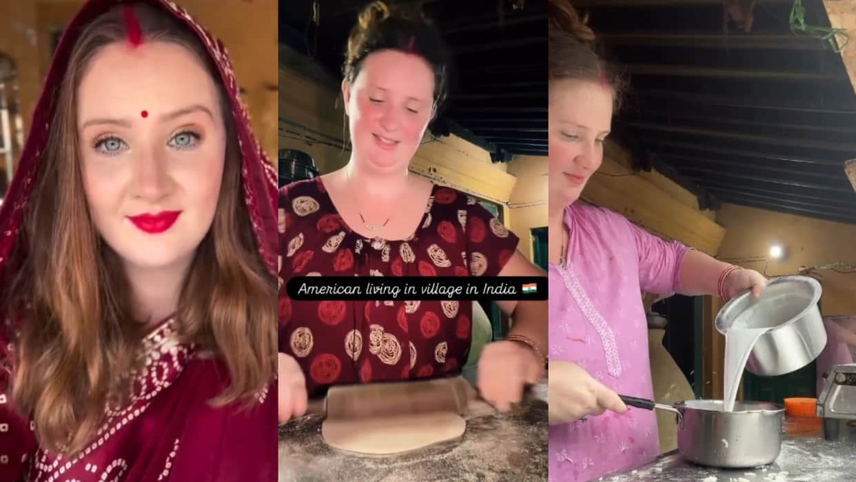 American woman got married in bihar village and settled shares daily life routine viral video