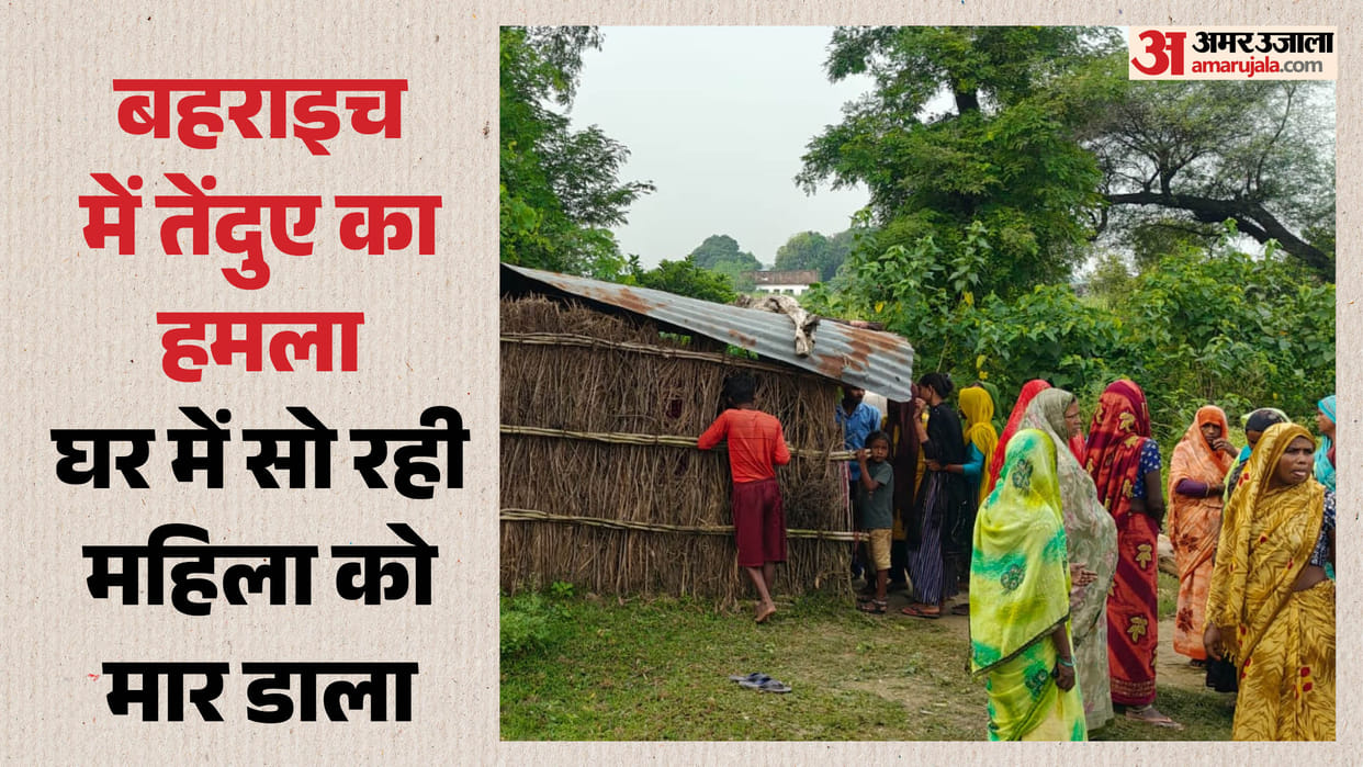 Bahraich: leopard attack in Katarniaghat, elderly woman sleeping in thatched hut killed.