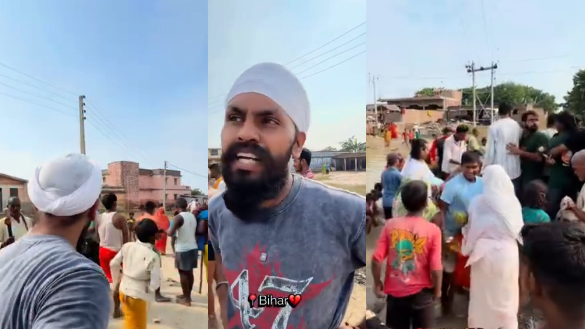 बिहार में बाढ़ पीड़ितों के व्यवहार से निराश समाजसेवी का वीडियो