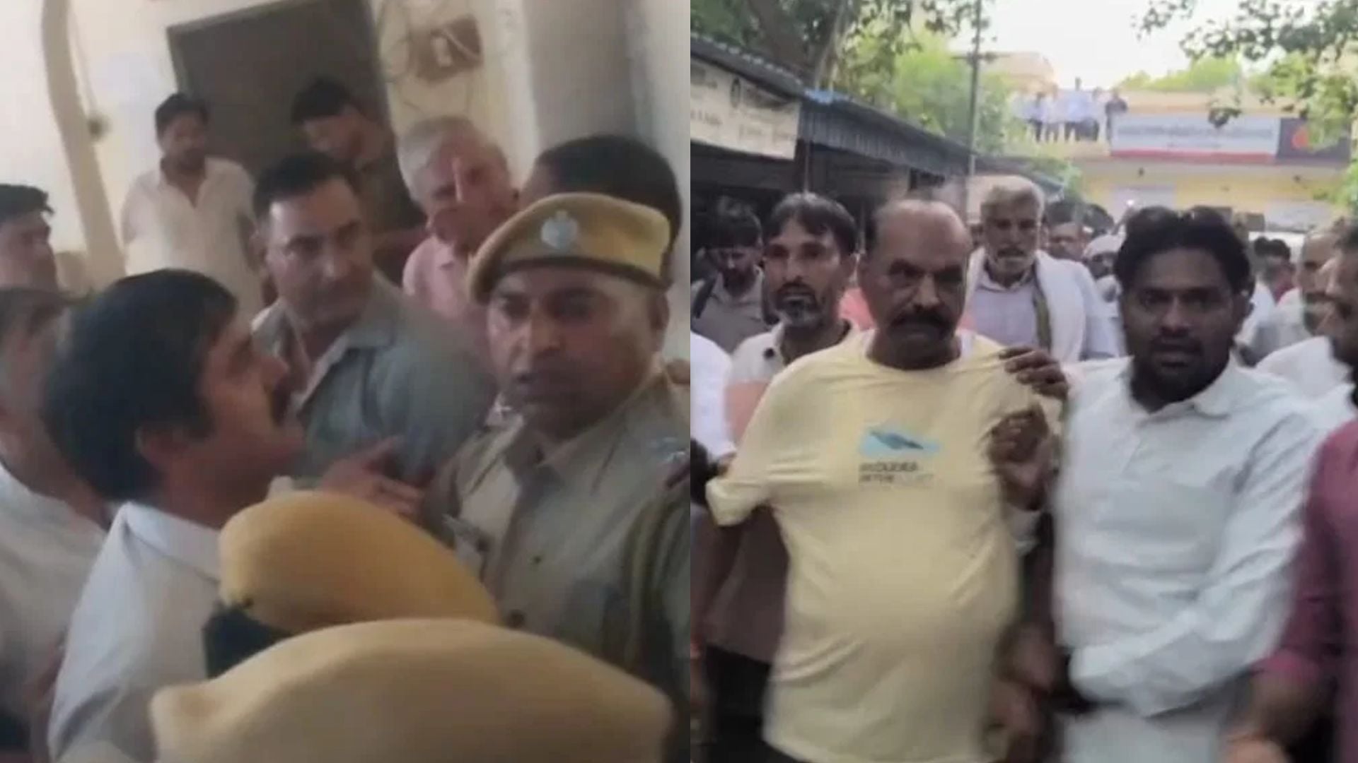 बहरोड़ तहसील कार्यालय में शपथ ग्रहण के दौरान हंगामा