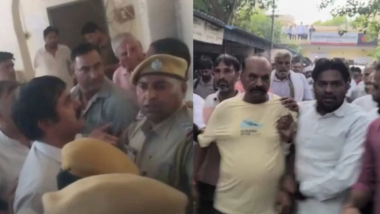 Chaos in Behror Congress MLA Confronts Police Over Blocking Councillors' Oath